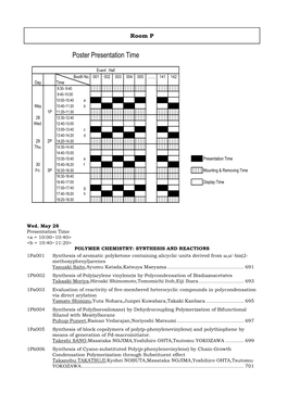 Poster Presentation Time