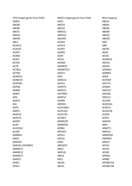 TP53 Target Genes from Chea NR3C1 Target Genes From