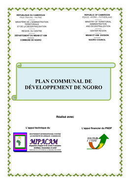 Plan Communal De Développement De Ngoro