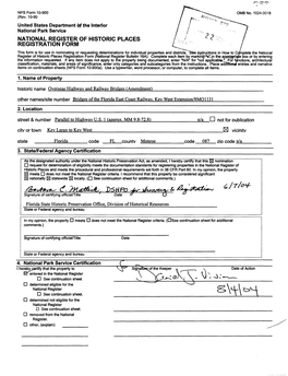 NATIONAL REGISTER of HISTORIC PLACES REGISTRATION FORM This Form Is for Use in Nominating Or Requesting Determinations for Individual Properties and Districts