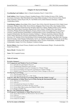 Chapter 13 IPCC WGI Fifth Assessment Report