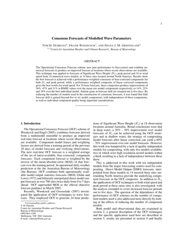 Consensus Forecasts of Modelled Wave Parameters