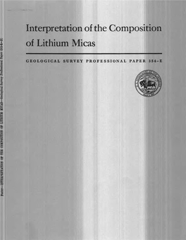 Interpretation of the Composition of Lithium Micas