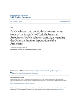 Public Relations and Political Controversy