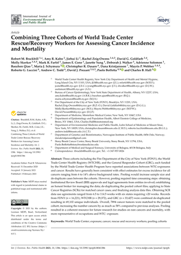 Combining Three Cohorts of World Trade Center Rescue/Recovery Workers for Assessing Cancer Incidence and Mortality