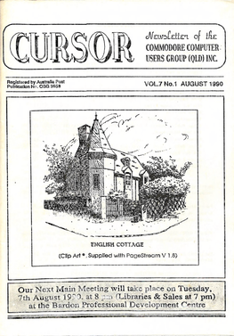 Cursor Commodore Computer Users Group QLD Vol 7 No 1 Aug 1990