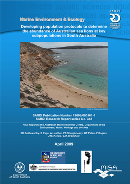 Developing Population Monitoring Protocols for Australian Sea Lions