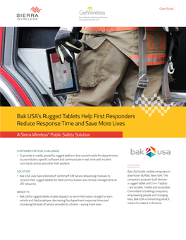 Bak USA's Rugged Tablets Help First Responders Reduce Response