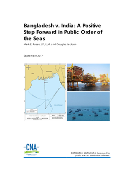 Bangladesh V. India: a Positive Step Forward in Public Order of the Seas Mark E