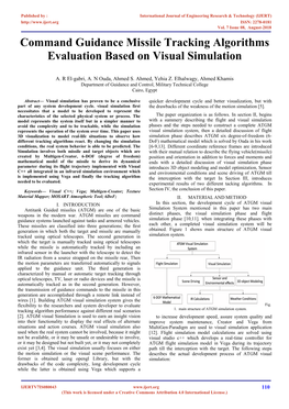 Command Guidance Missile Tracking Algorithms Evaluation Based on Visual Simulation