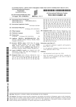 WO 2013/126803 Al 29 August 2013 (29.08.2013) P O P C T