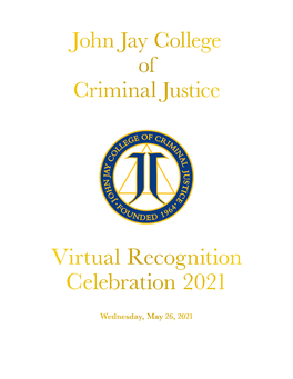 Virtual Recognition Celebration 2021