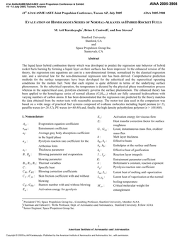 Evaluation of the Homologous Series of Normal Alkanes As Hybrid