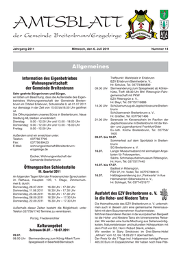 AMTSBLATT Der Gemeinde Breitenbrunn/Erzgebirge Mittwoch, 6