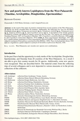 Nota Lepidopterologica, 19.01.2007, ISSN 0342-7536 ©Societas Europaea Lepidopterologica; Download Unter Und