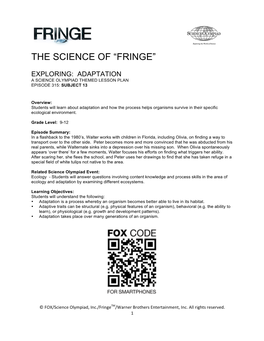 The Science of “Fringe”