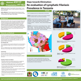 Steps Towards Elimination: Presentation #1102 Re-Evaluation of Lymphatic Filariasis