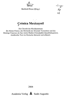 Crönica Mexicayotl