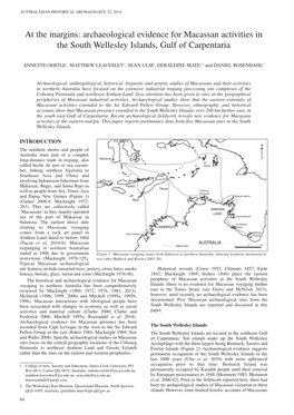 Archaeological Evidence for Macassan Activities in the South Wellesley Islands, Gulf of Carpentaria