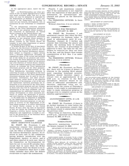 Congressional Record—Senate S994