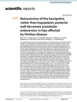 Retroversion of the Hemipelvis Rather Than Hypoplastic Posterior Wall