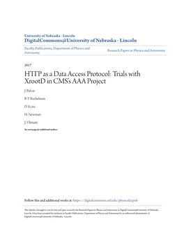 HTTP As a Data Access Protocol: Trials with Xrootd in CMS's AAA