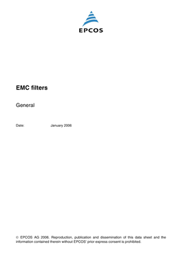EMC Filters, General