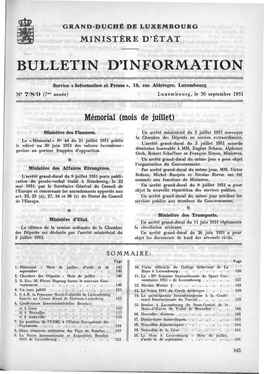 Bulletin D'information