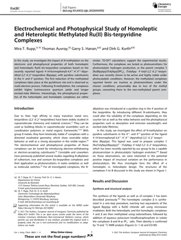 Bis‐Terpyridine Complexes