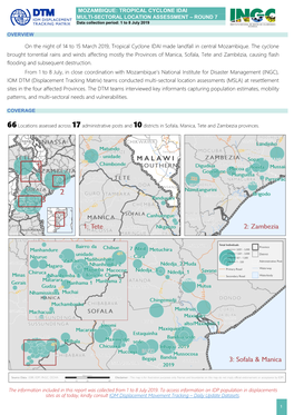 MOZAMBIQUE: TROPICAL CYCLONE IDAI MULTI-SECTORAL LOCATION ASSESSMENT – ROUND 7 Data Collection Period: 1 to 8 July 2019