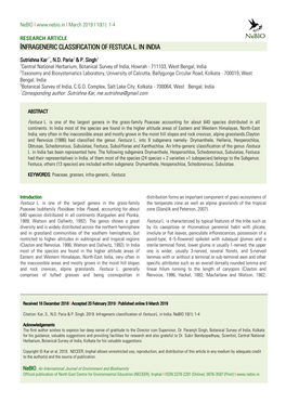 Infrageneric Classification of Festuca L. in India