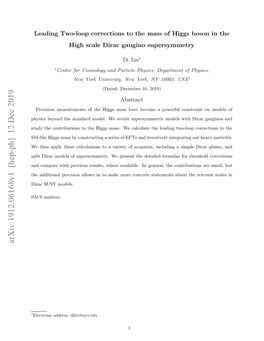 Leading Two-Loop Corrections to the Mass of Higgs Boson in the High Scale Dirac Gaugino Supersymmetry