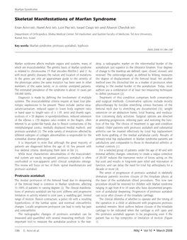 Skeletal Manifestations of Marfan Syndrome