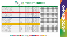 Ticket Prices and Enclosure Categories