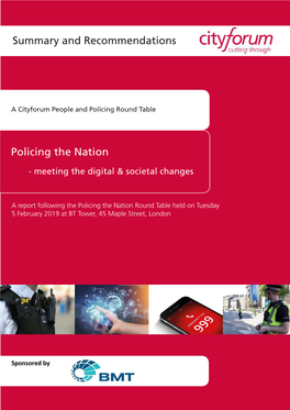 Policing the Nation Summary and Recommendations
