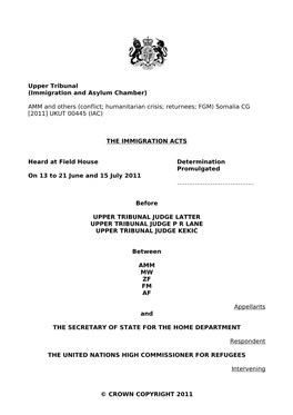 Upper Tribunal (Immigration and Asylum Chamber)