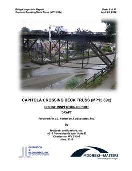 Capitola Crossing Deck Truss (MP15.89C) April 24, 2012