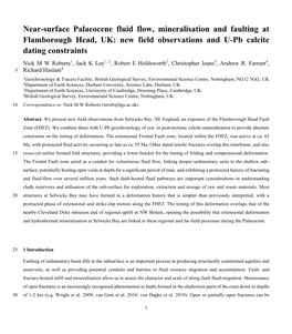 Near-Surface Palaeocene Fluid Flow, Mineralisation and Faulting At