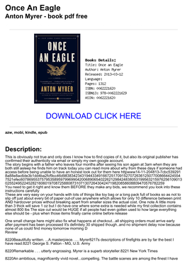 Once an Eagle Anton Myrer - Book Pdf Free