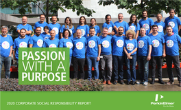 Perkinelmer 2020 Corporate Social Responsibility (CSR) Report