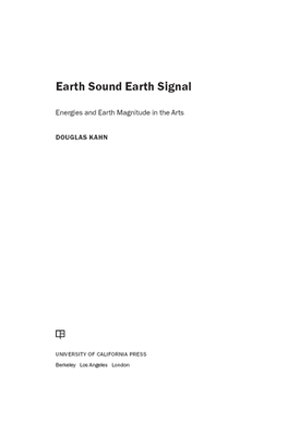 Earth Sound Earth Signal