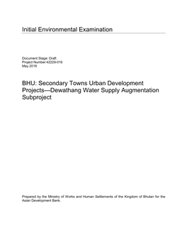 Initial Environmental Examination