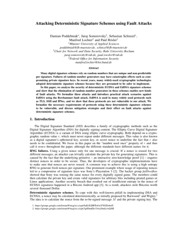 Attacking Deterministic Signature Schemes Using Fault Attacks