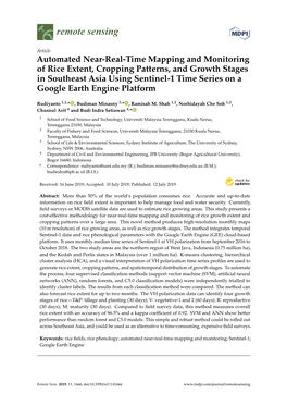 Automated Near-Real-Time Mapping and Monitoring of Rice Extent