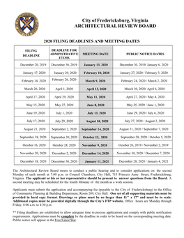 City of Fredericksburg, Virginia ARCHITECTURAL REVIEW BOARD
