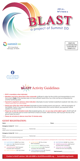 Activity Guidelines