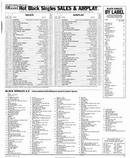 Billboard. Hot Black Singles SALES &AIRPLAY