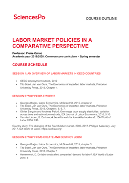 Labor Market Policies in a Comparative Perspective