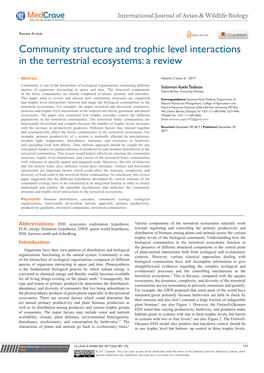 Community Structure and Trophic Level Interactions in the Terrestrial Ecosystems: a Review