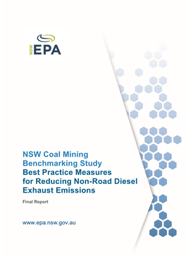 NSW Coal Mining Benchmarking Study Best Practice Measures for Reducing Non-Road Diesel Exhaust Emissions
